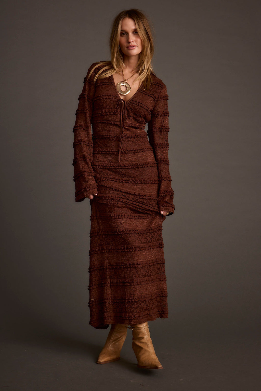 Melrose Espresso Maxi Dress
