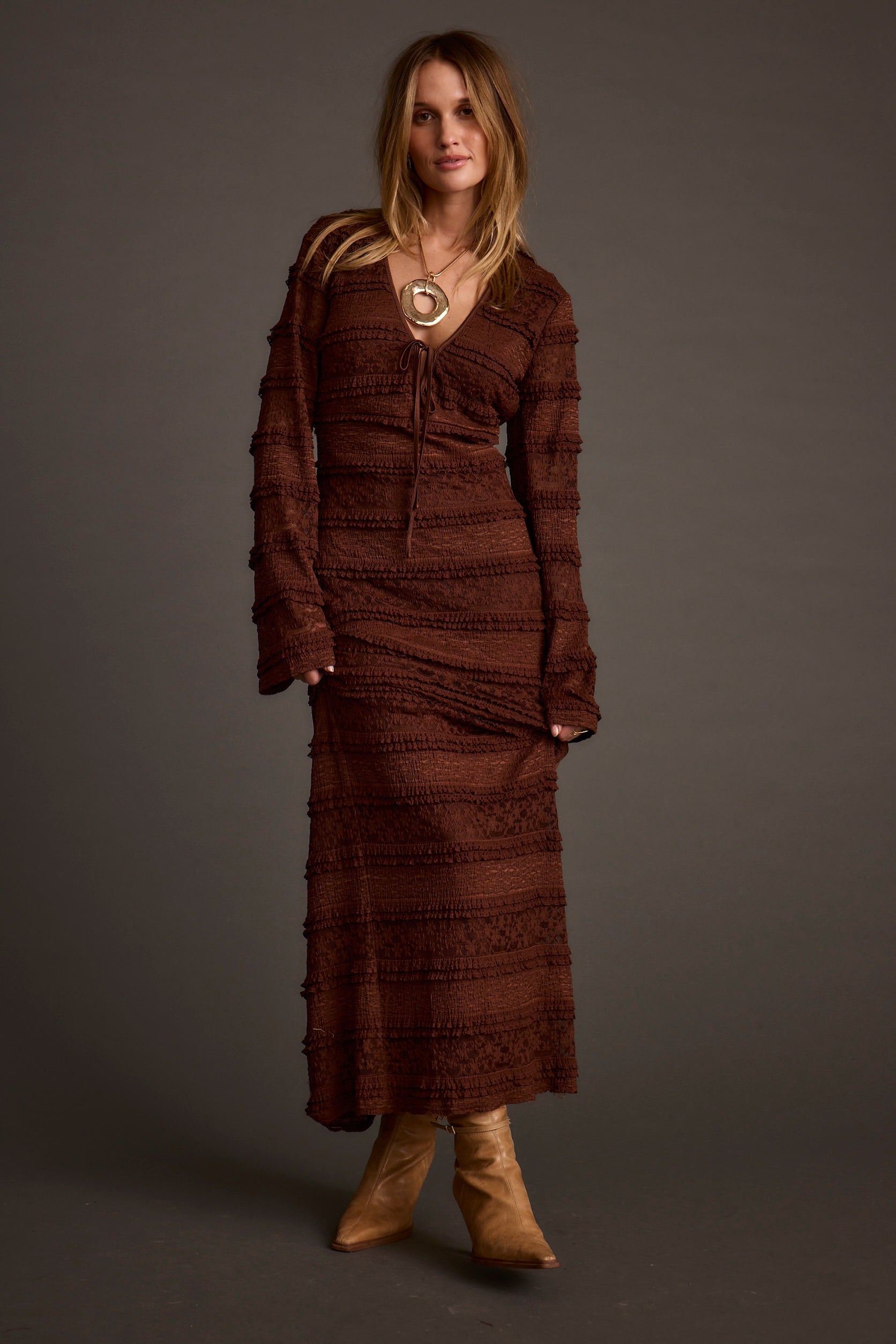 Melrose Espresso Maxi Dress