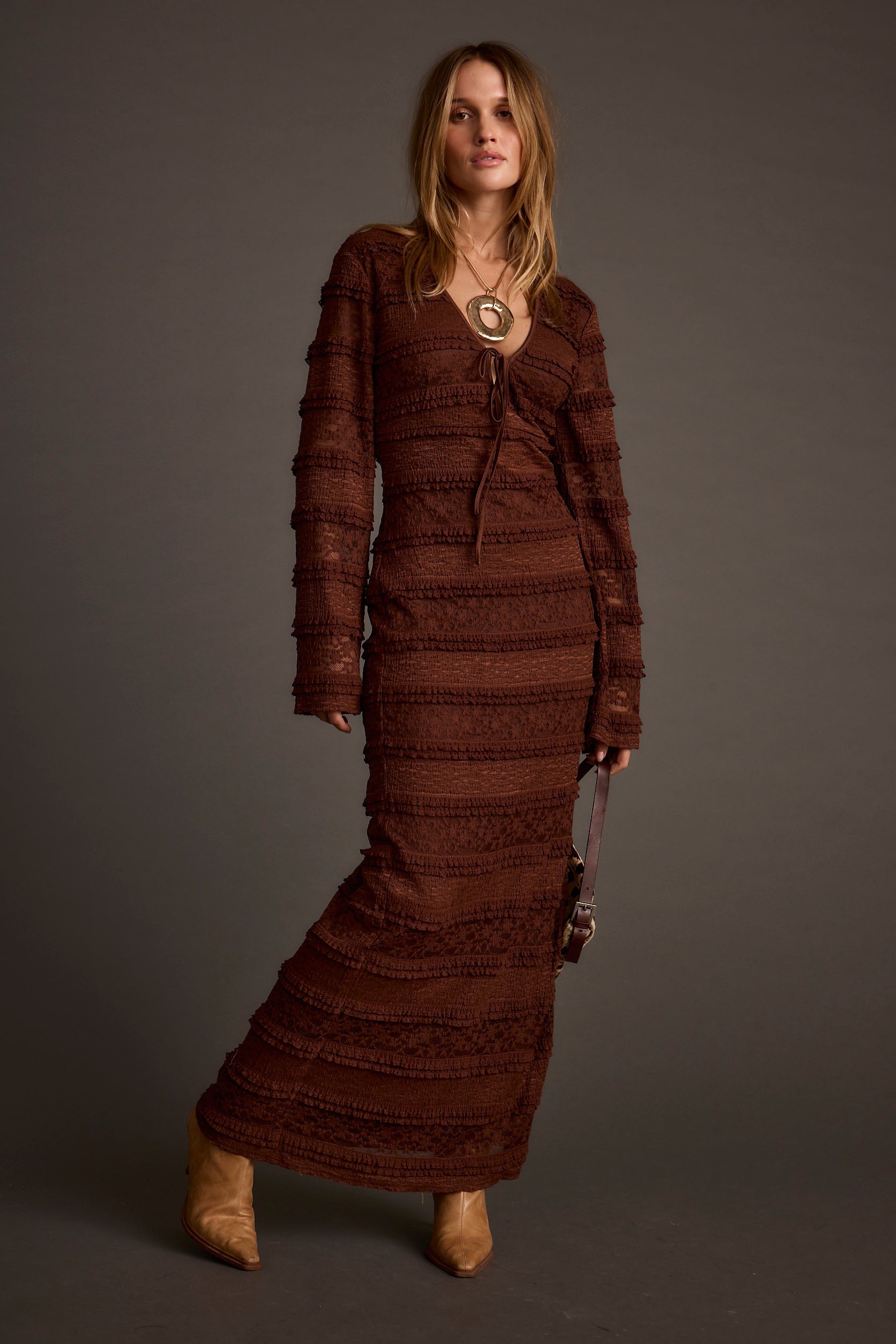 Melrose Espresso Maxi Dress