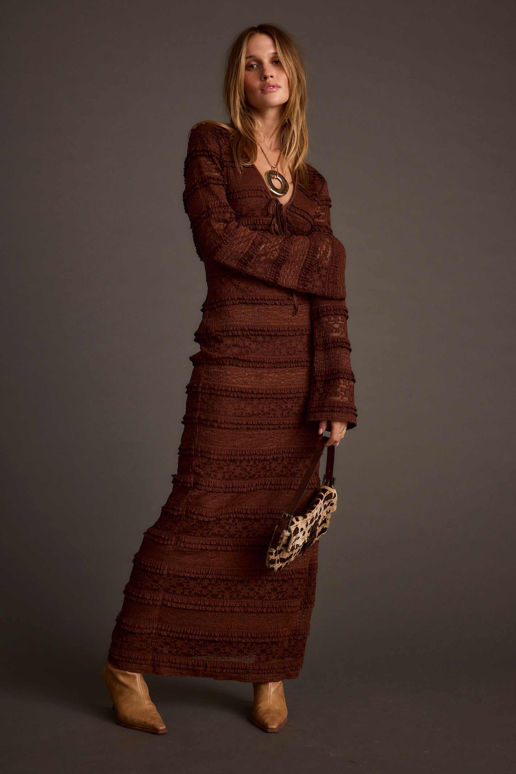 Melrose Espresso Maxi Dress