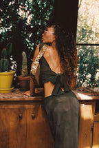 Mila Olive Maxi Skirt