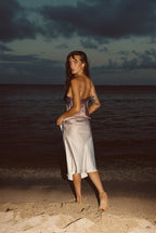 Mirabella Brown Satin Ombre Maxi Dress