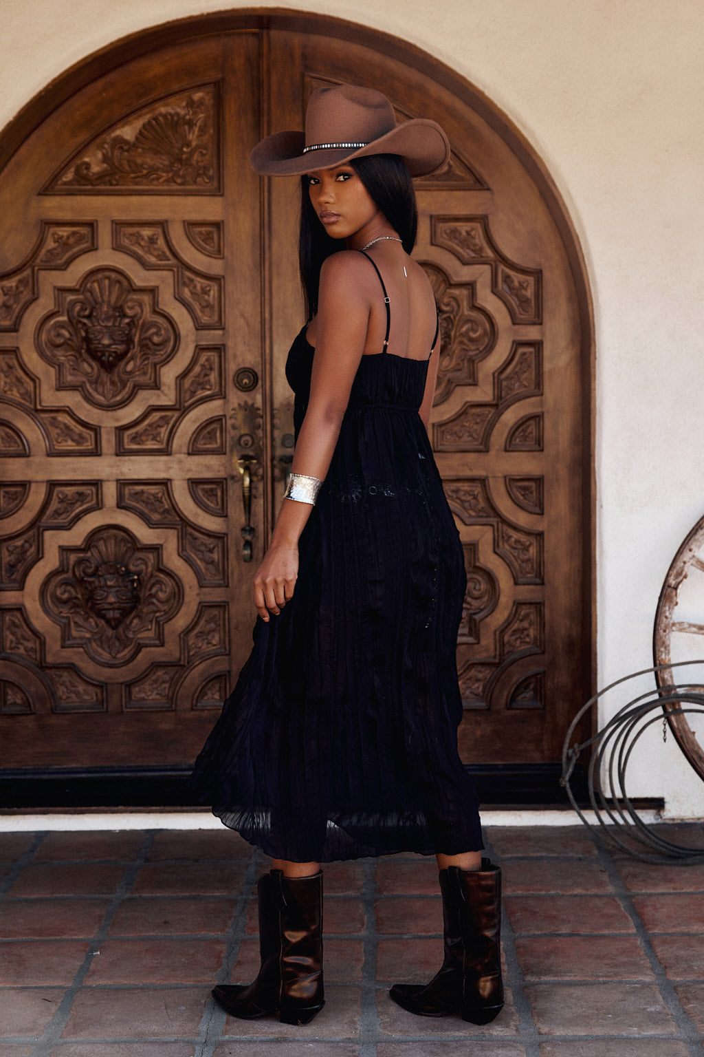 Mischa Black Longline Cami Top