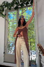 Mischa Brown Longline Cami Top