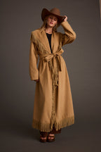 Montrose Camel Fringe Coat
