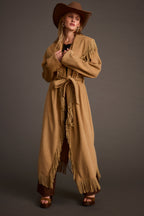 Montrose Camel Fringe Coat