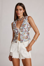 Nixie Mulitcolor Sequin Vest