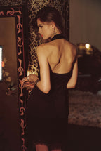 Noir Black Satin Longline Vest