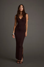 Natasha Espresso Sweater Midi Dress