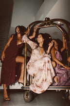 Odette Mocha Mesh Maxi Dress