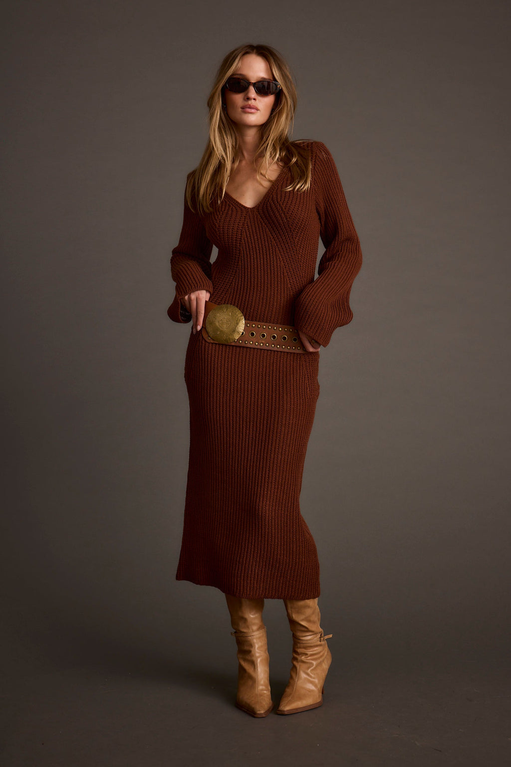 Nolita Cinnamon Midi Sweater Dress