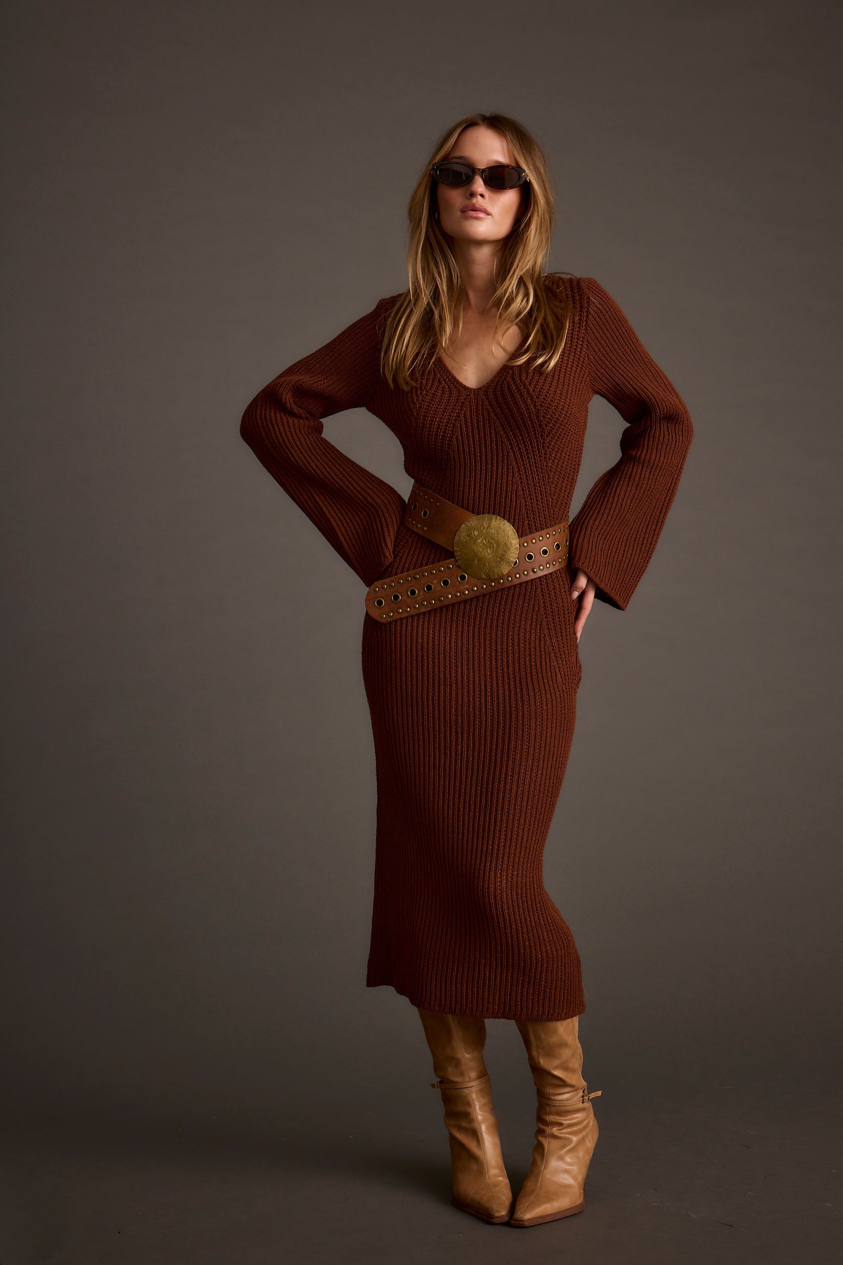 Nolita Cinnamon Midi Sweater Dress