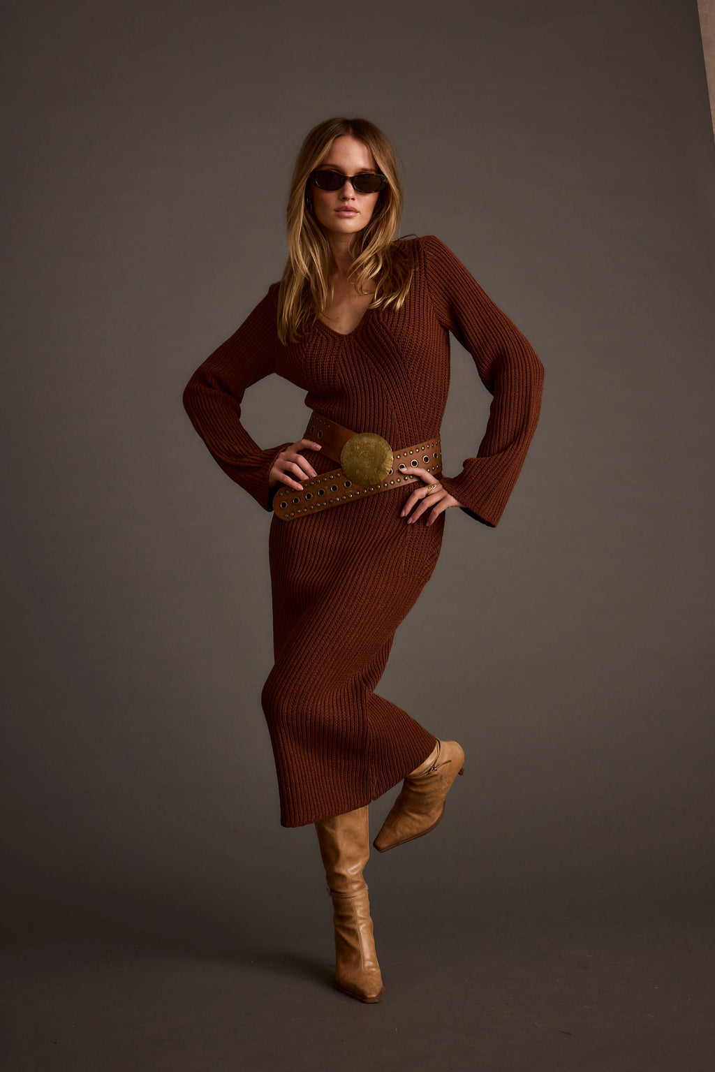 Nolita Cinnamon Midi Sweater Dress