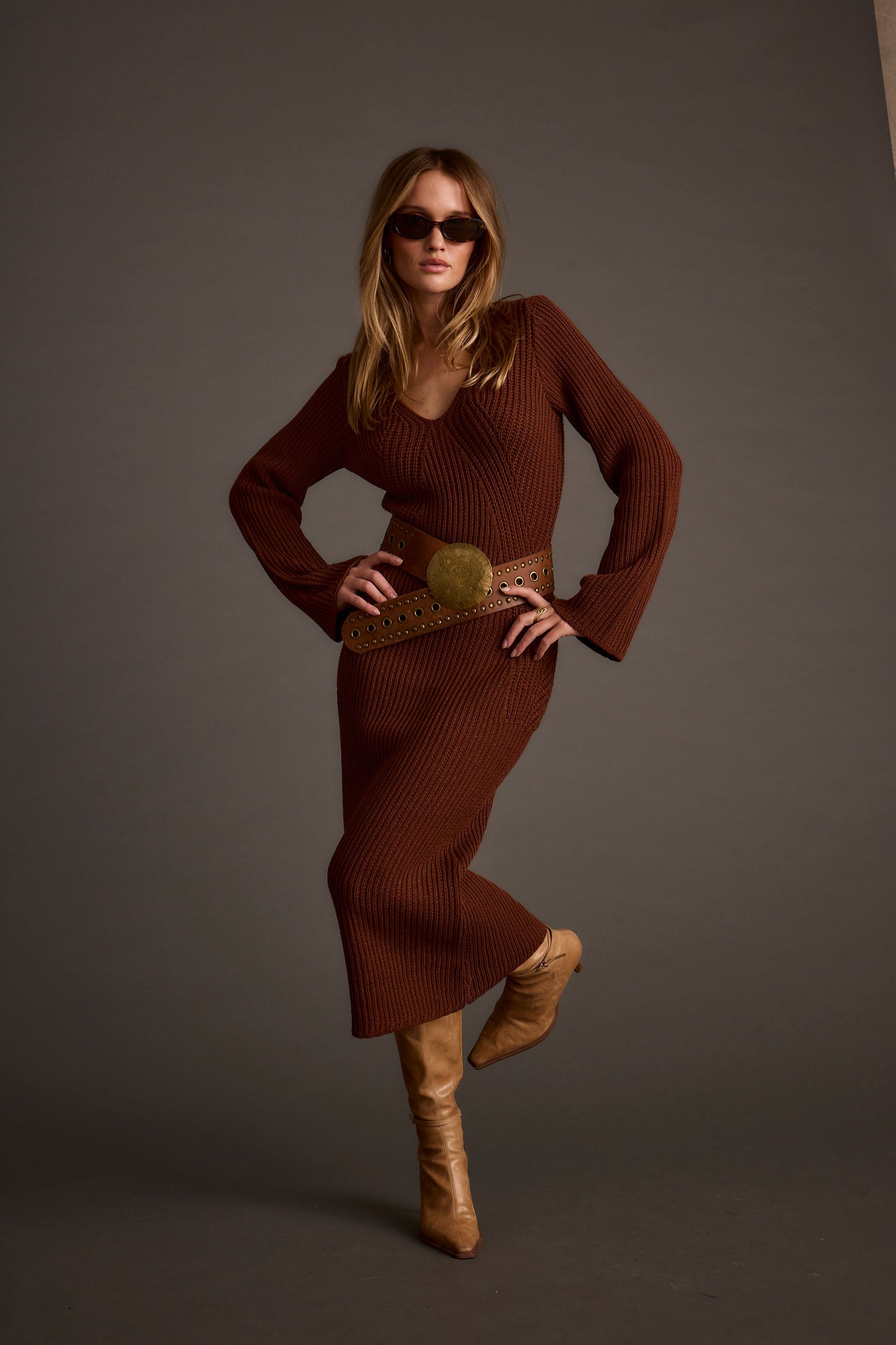 Nolita Cinnamon Midi Sweater Dress
