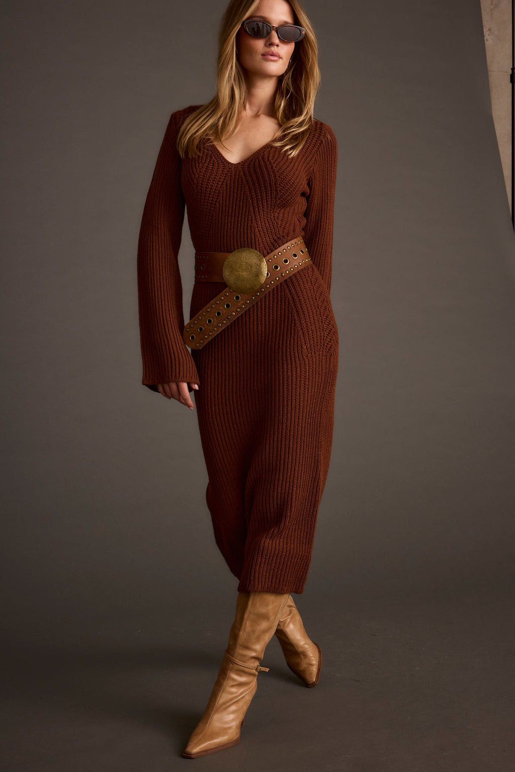 Nolita Cinnamon Midi Sweater Dress