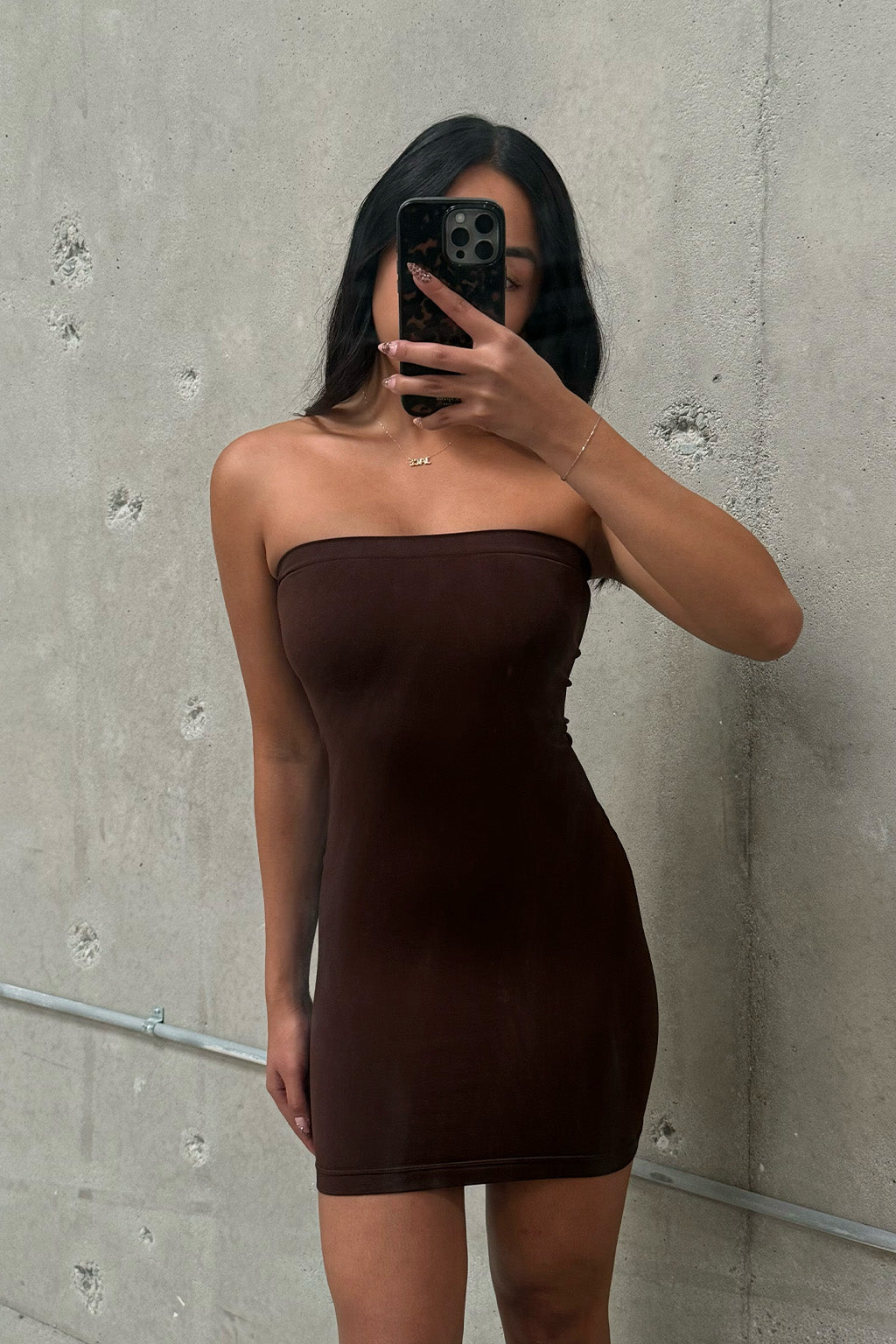 Norma Brown Strapless Under Dress