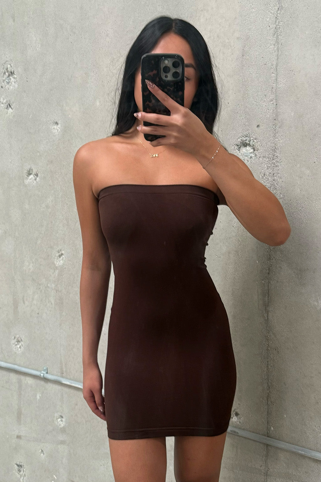 Norma Brown Strapless Under Dress