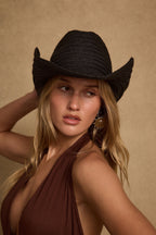 Ocaso Black Straw Cowboy Hat