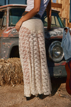 Odessa White Lace Maxi Skirt