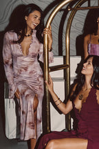 Odette Mocha Mesh Maxi Dress