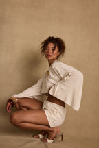 Clear Breeze Natural Linen Shorts