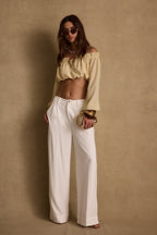 Panama Baby Yellow Chiffon Top