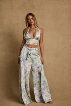 Picasso Blue Abstract Pants