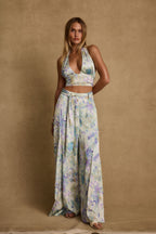 Picasso Blue Abstract Pants