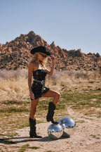 Pippa Jet Black Disco Sequin Mini Dress