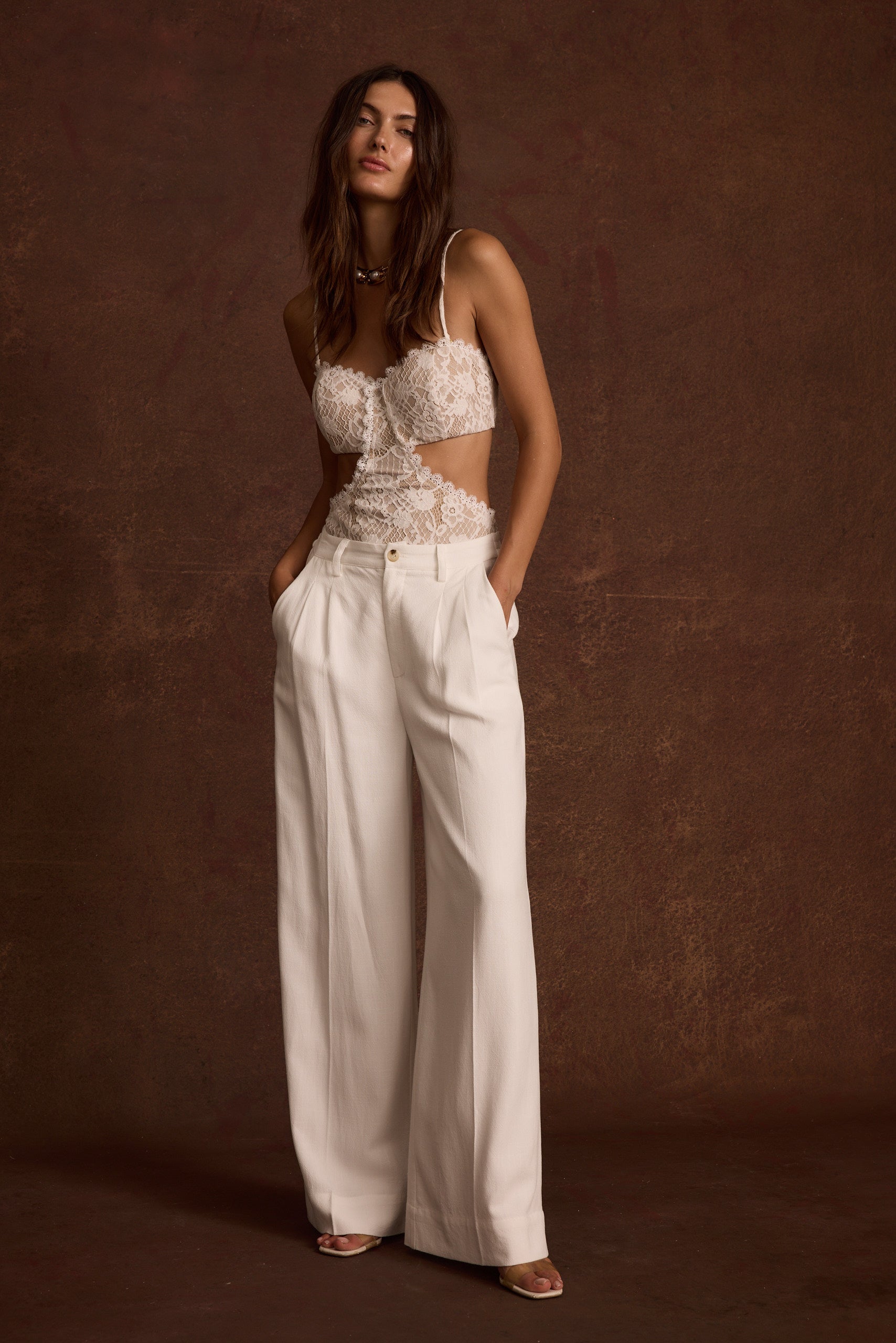 Princesa White Lace Bodysuit