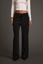 Quincy Black Low Rise Trousers