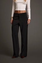 Quincy Black Low Rise Trousers