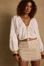 Lucinda Ivory Sequin Mini Skirt