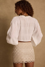 Lucinda Ivory Sequin Mini Skirt