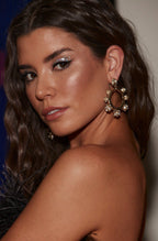 Rae Gold Rhinestone Statement Earrings