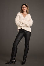 Riverstone Cream Cableknit Sweater