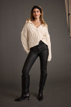 Riverstone Cream Cableknit Sweater