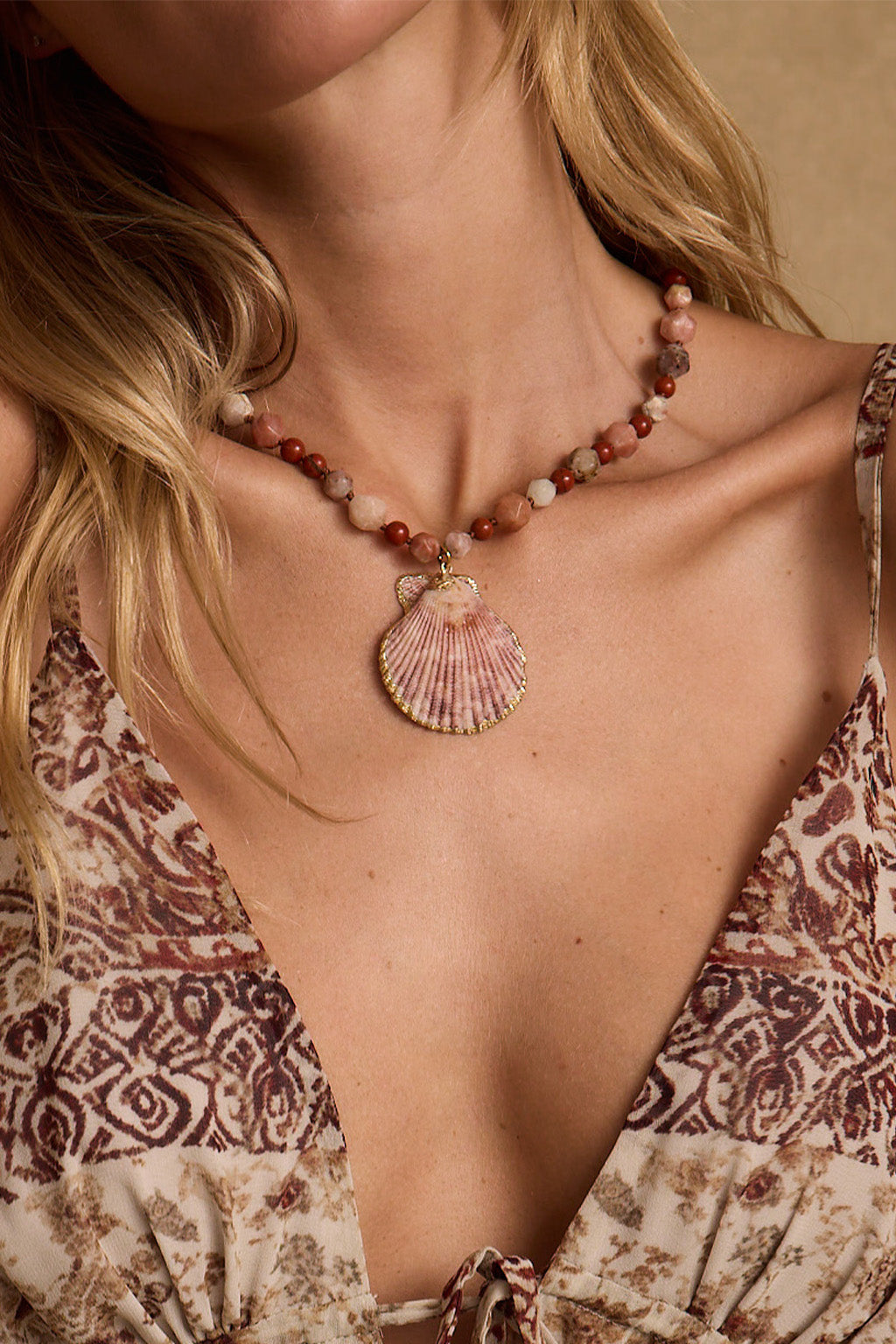 Rio Beaded Shell Necklace