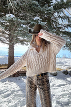 Riverstone Cream Cableknit Sweater