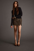 Sahara Leopard Micro Mini Skirt