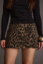 Sahara Leopard Micro Mini Skirt