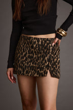 Sahara Leopard Micro Mini Skirt
