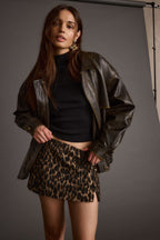 Sahara Leopard Micro Mini Skirt