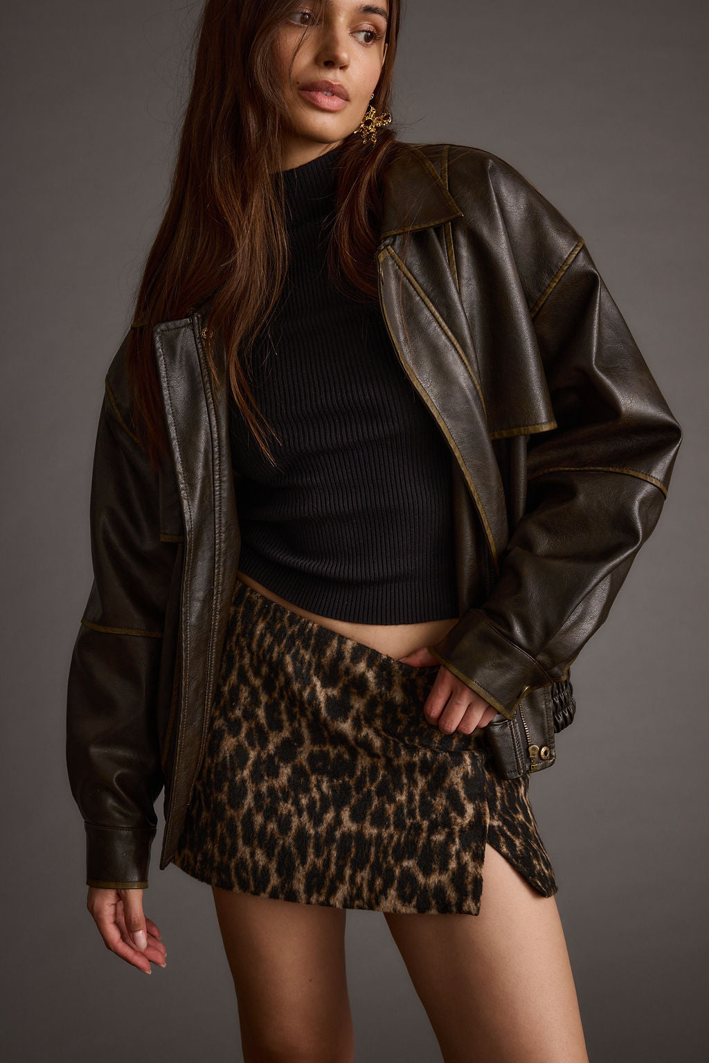 Sahara Leopard Micro Mini Skirt