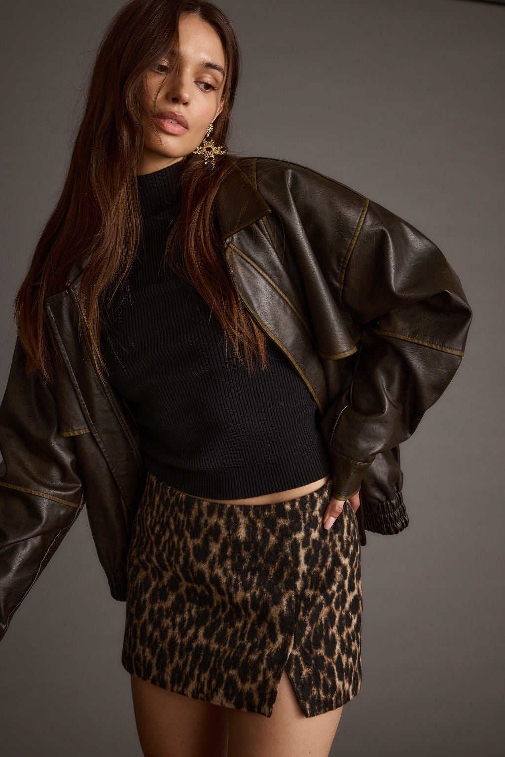 Sahara Leopard Micro Mini Skirt