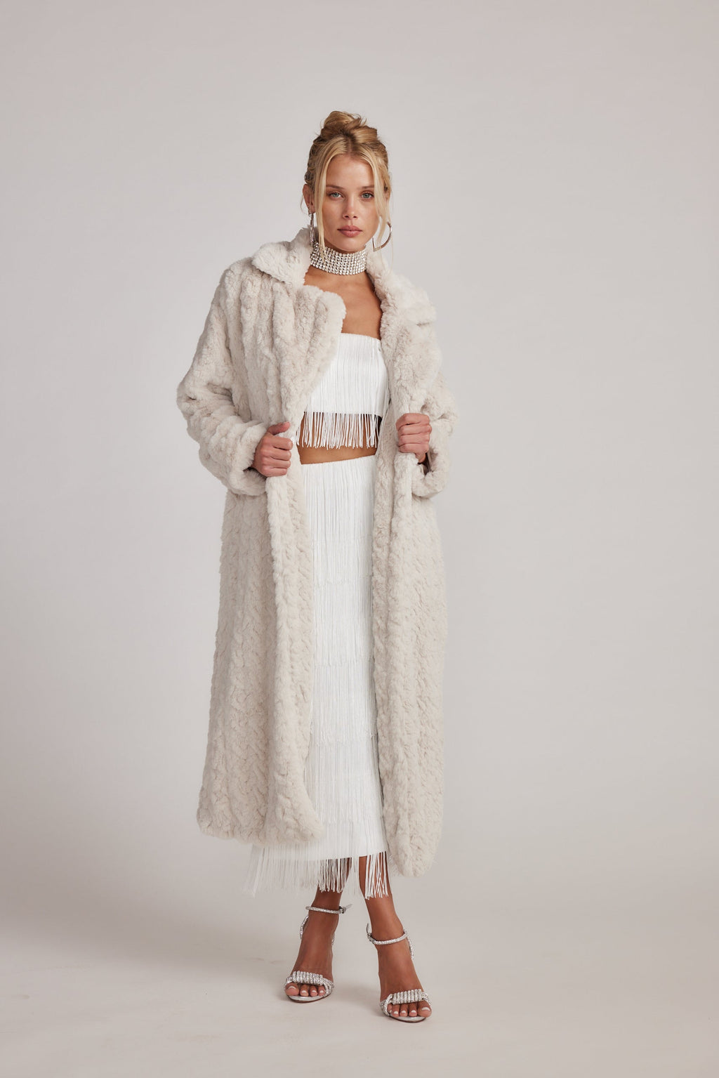 Sasha Cream Floor Length Coat