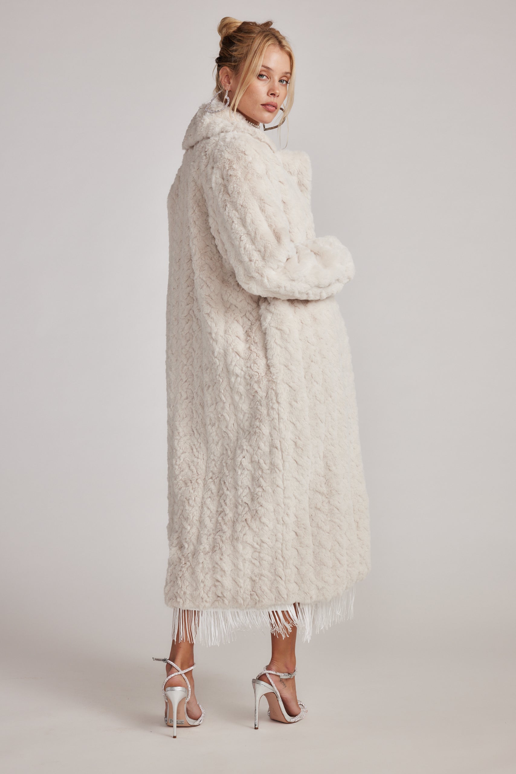 Sasha Cream Floor Length Coat
