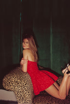 Scarlet Rouge Drop Waist Micro Mini Dress