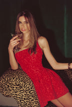 Scarlet Rouge Drop Waist Micro Mini Dress