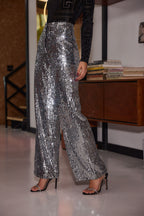 California Dreaming Silver Sequin Trousers